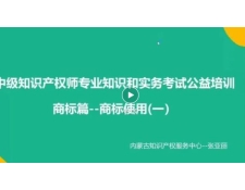 中级知识产权师公益培训第六章：商标使用（一）和（二）